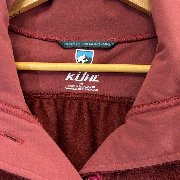 Kuhl Red Trench Coat Mid-Length Notched Lapel - Picture 3 of 4